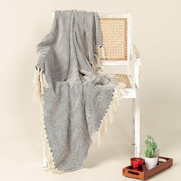 Boho indian decorative arm chair settee cover - 50x60 - Picture 2 of 6